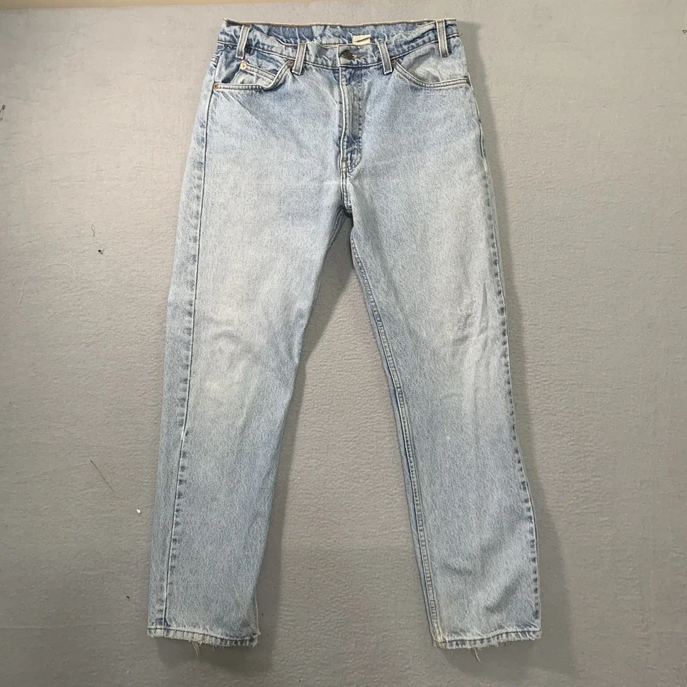 Vtg 80s Levi's 505 Orange Tab Jeans 33x30 Made in USA Faded Distressed